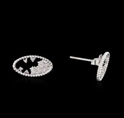 0.27 ctw Diamond Earrings - 14KT White Gold