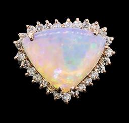 7.51 ctw Opal and Diamond Ring - 14KT Rose Gold