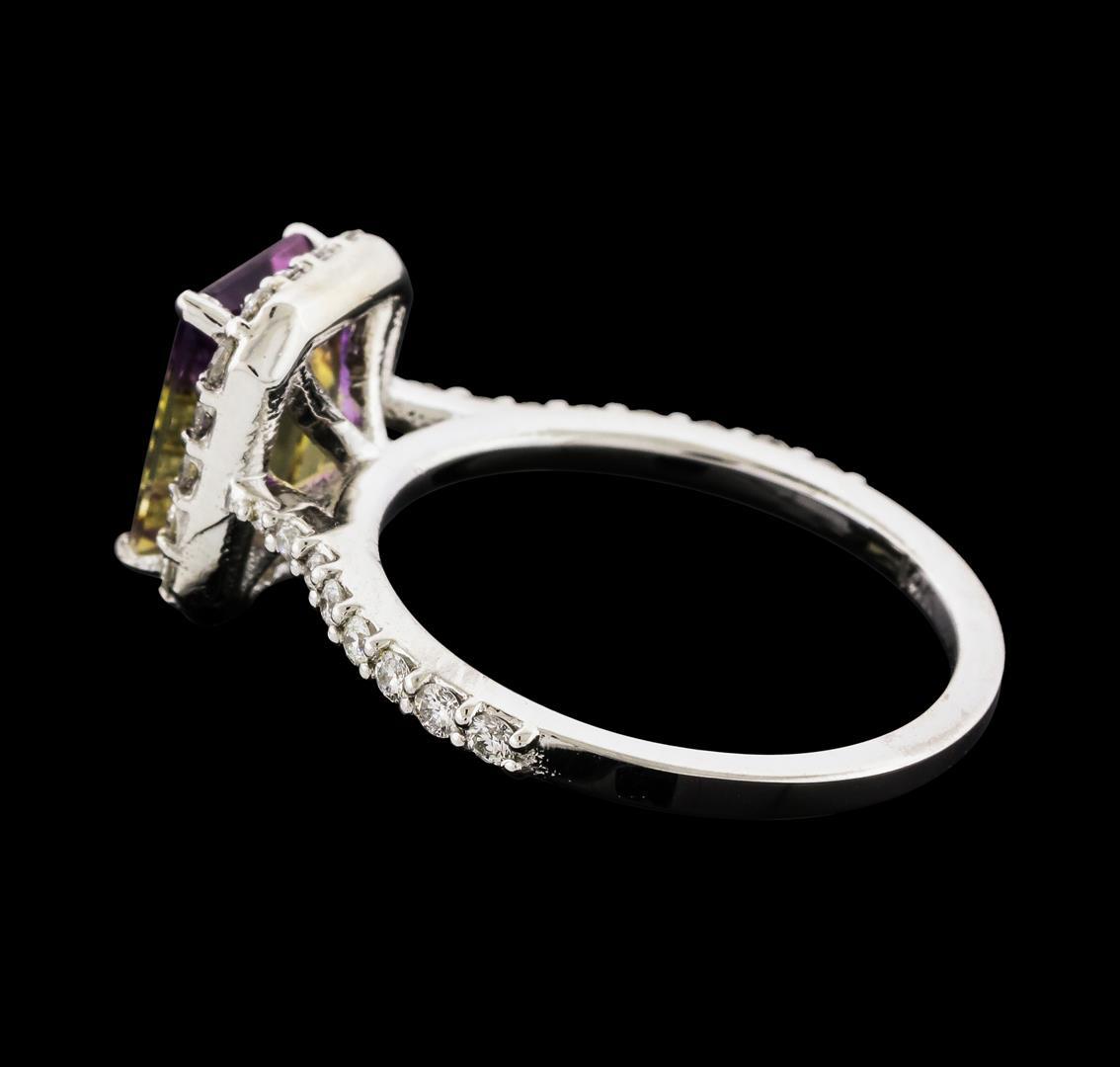 2.17 ctw Ametrine and Diamond Ring - 14KT White Gold