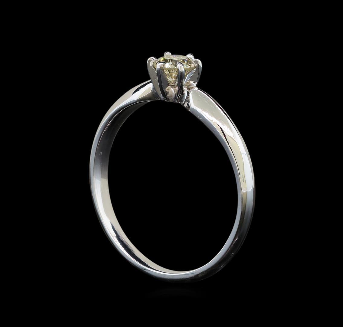 14KT White Gold 0.33 ctw Round Cut Diamond Solitaire Ring