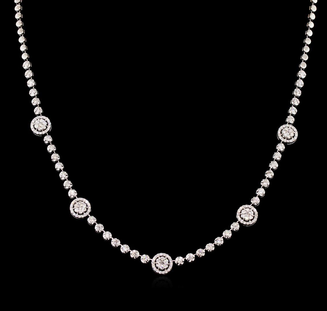 2.53 ctw Diamond Necklace - 14KT White Gold
