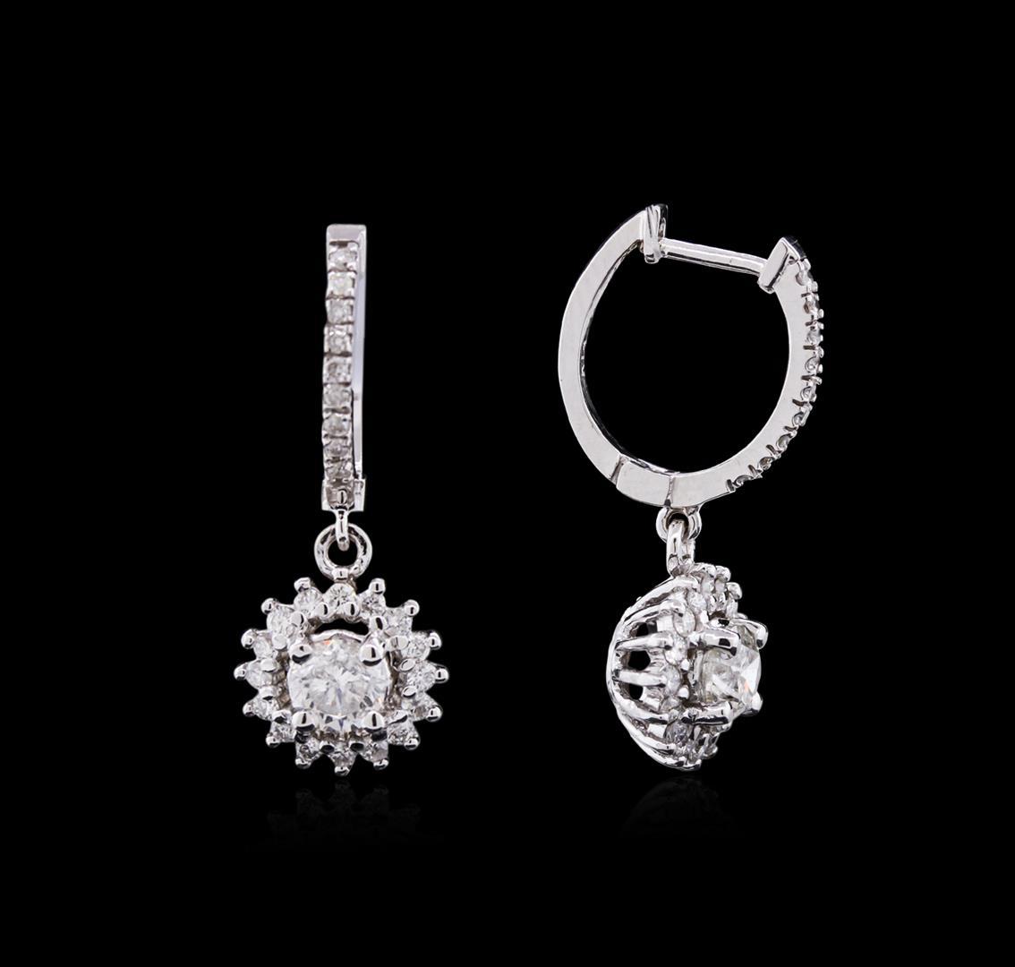 1.52 ctw Diamond Earrings - 14KT White Gold