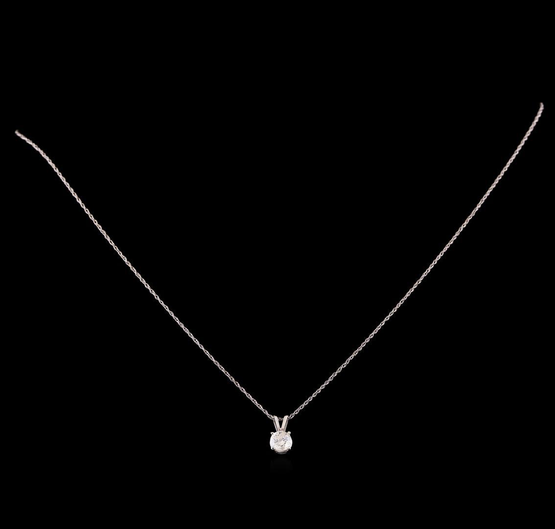 14KT White Gold 0.44 ctw Diamond Pendant With Chain