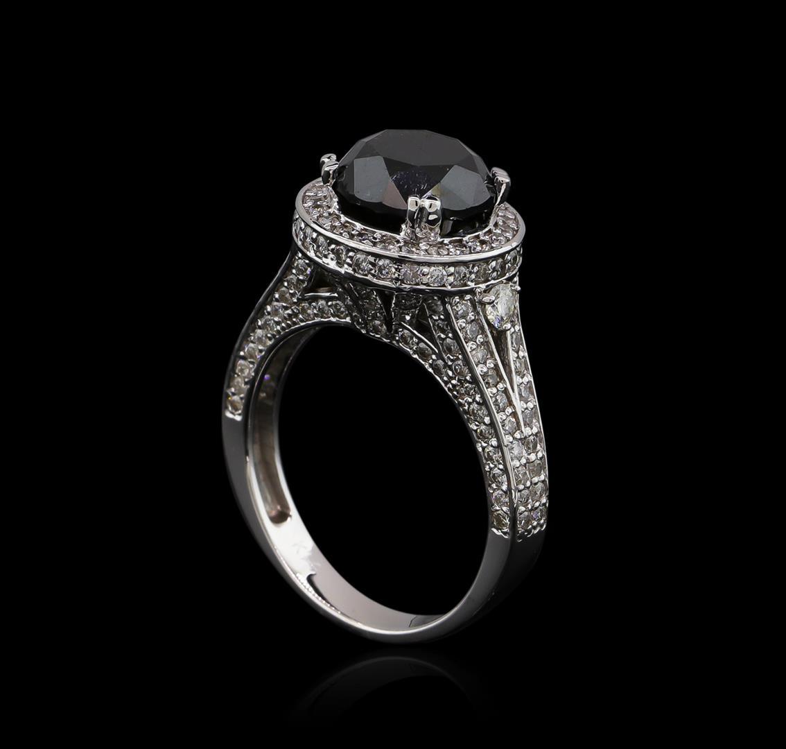 4.79 ctw Black Diamond Ring - 14KT White Gold