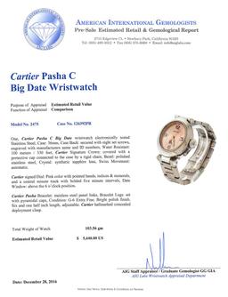 Cartier Stainless Steel Pasha C Big Date Watch