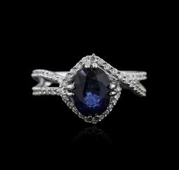 18KT White Gold 2.08 ctw Sapphire and Diamond Ring