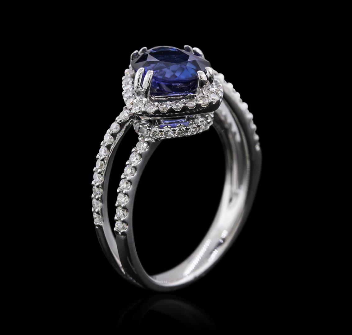 18KT White Gold 2.08 ctw Sapphire and Diamond Ring