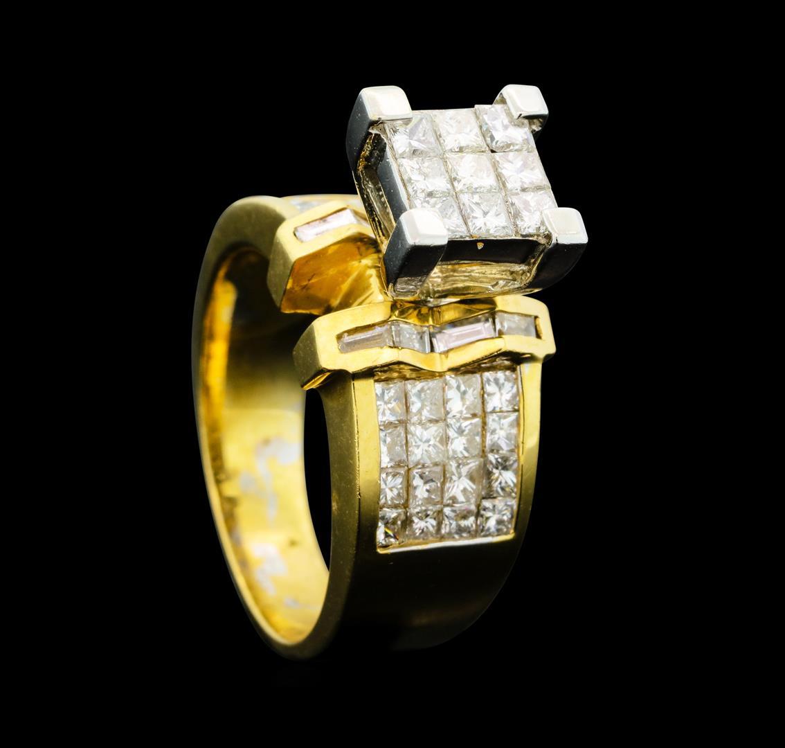 2.10 ctw Diamond Ring - 14KT Yellow And White Gold