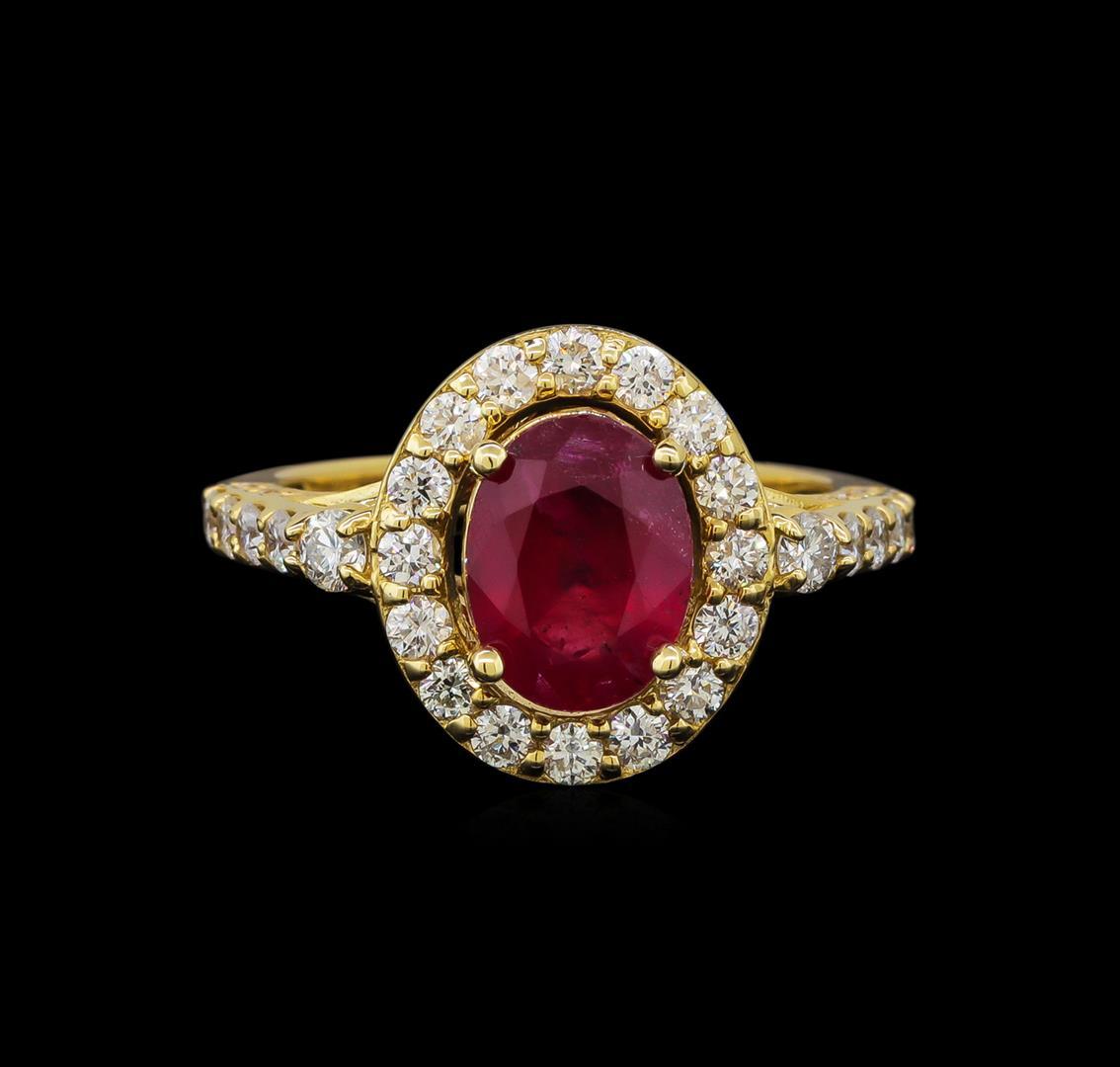 14KT Yellow Gold 2.35 ctw Ruby and Diamond Ring