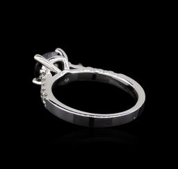 1.92 ctw Black Diamond Ring - 14KT White Gold