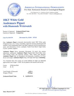 Audemars Piguet 18KT White Gold Diamond Watch