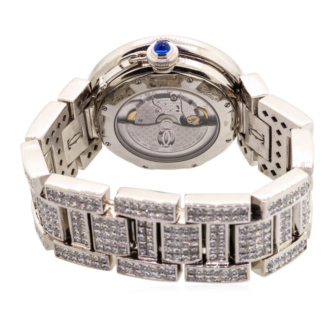 Cartier Men's Pasha Wristwatch with Custom Diamonds - Stainless Steel