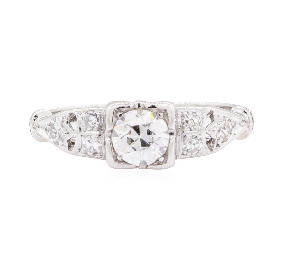 0.65 ctw Diamond Lady's Vintage Wedding Ring - Platinum