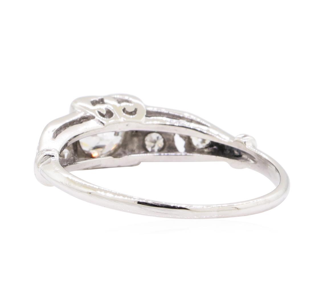 0.65 ctw Diamond Lady's Vintage Wedding Ring - Platinum