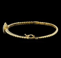 0.78 ctw Diamond Bangle Bracelet - 14KT Yellow Gold