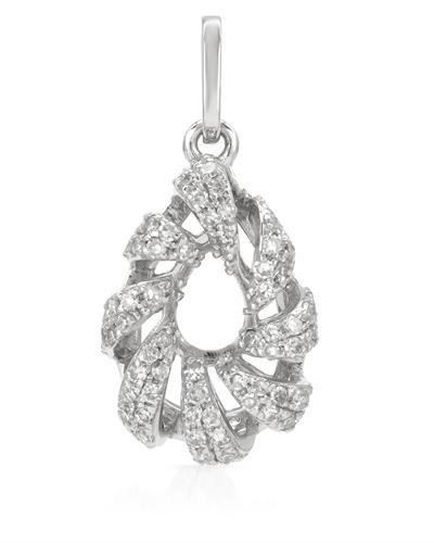 14k White Gold 0.20CTW Diamond Pendant, (SI1/G)