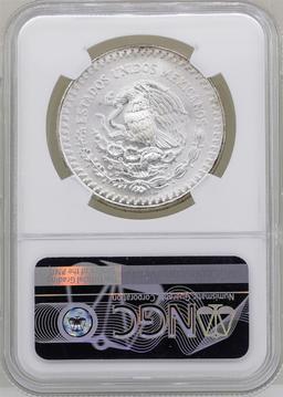 1982Mo Mexico Libertad Onza Doubled Die Reverse Silver Coin NGC MS66