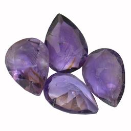 27.48 ctw Pear Mixed Amethyst Parcel