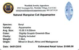 2.84 ctw Marquise Aquamarine Parcel