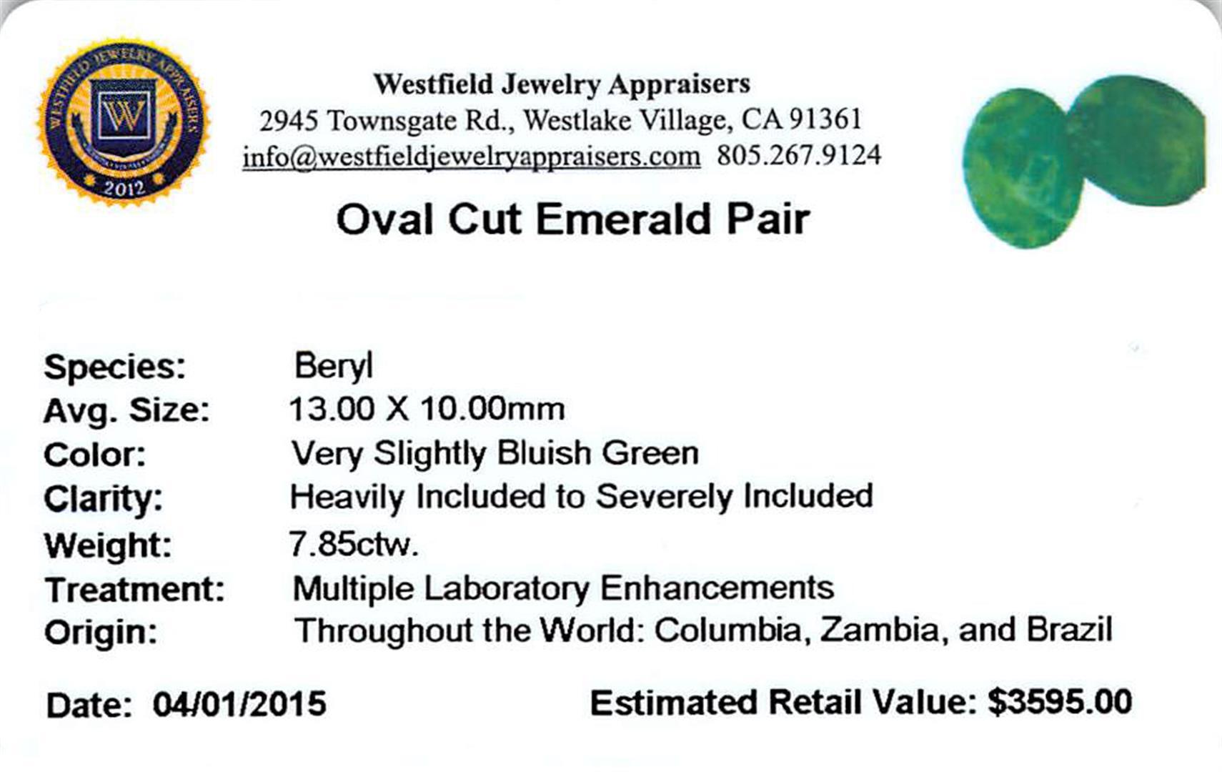 7.85 ctw Oval Mixed Emerald Parcel