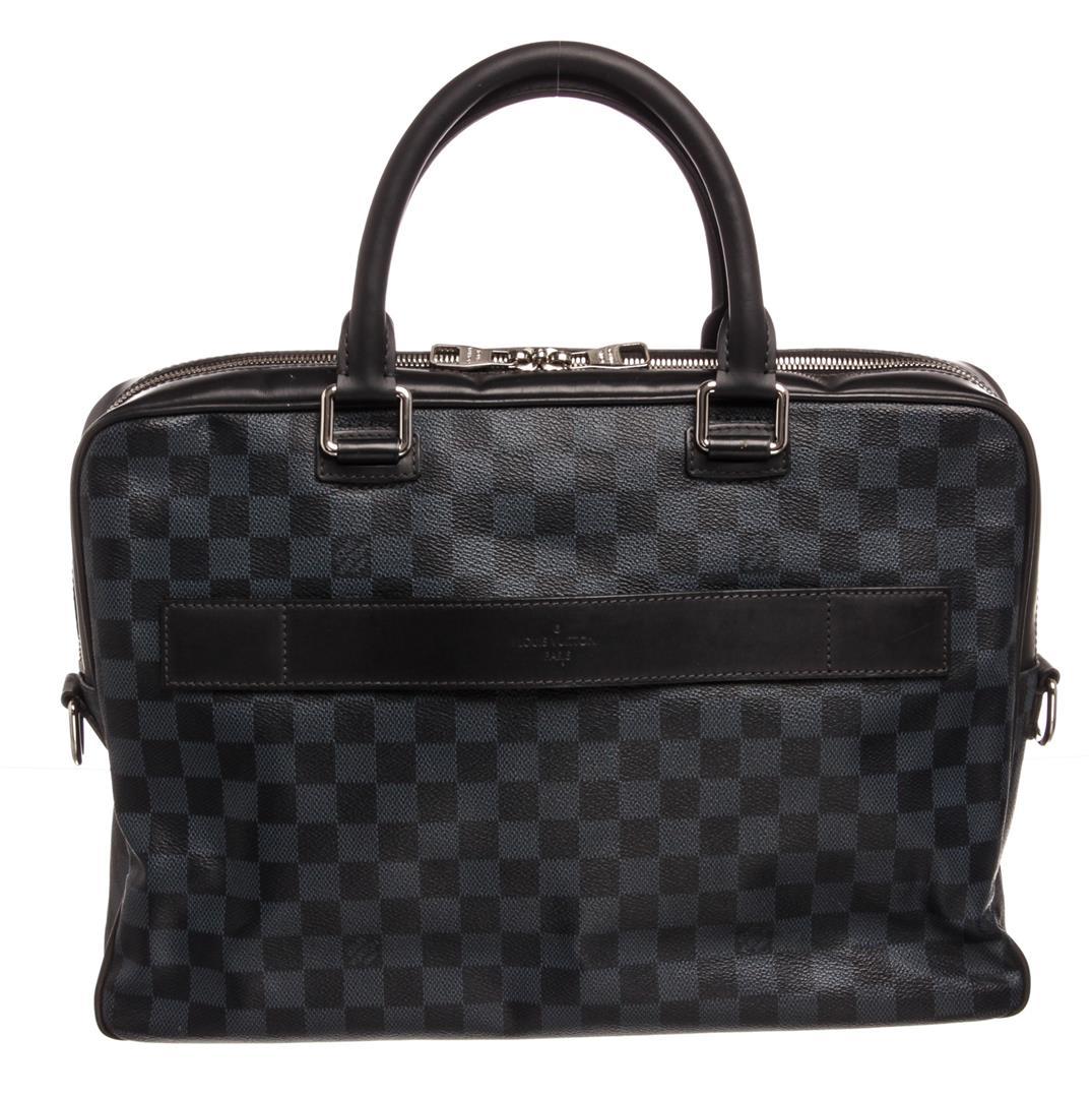 Louis Vuitton Damier Cobalt Canvas Leather Porte Document Business Bag