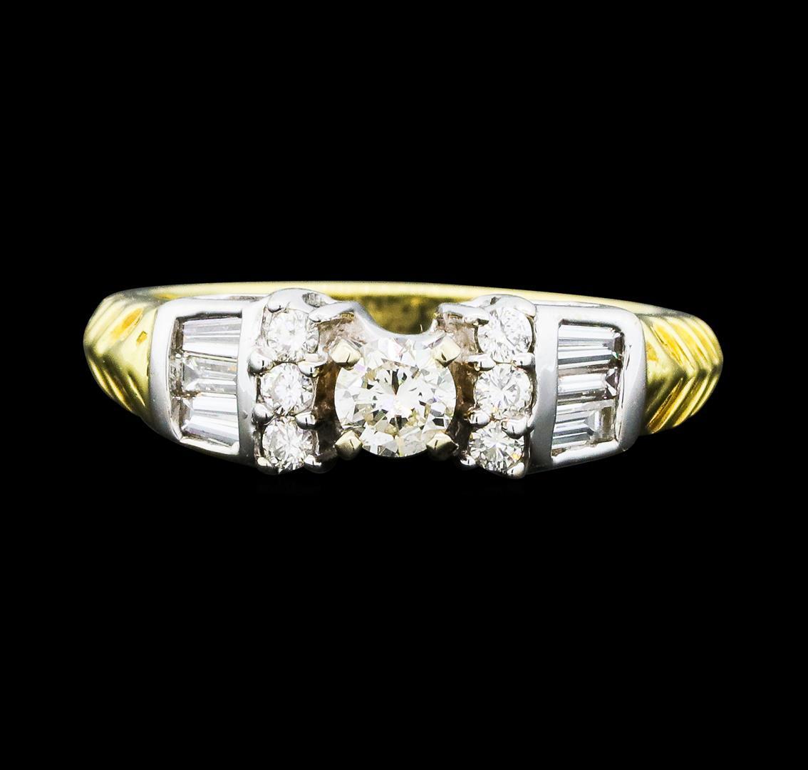 0.64 ctw Diamond Ring - 14KT Yellow And White Gold