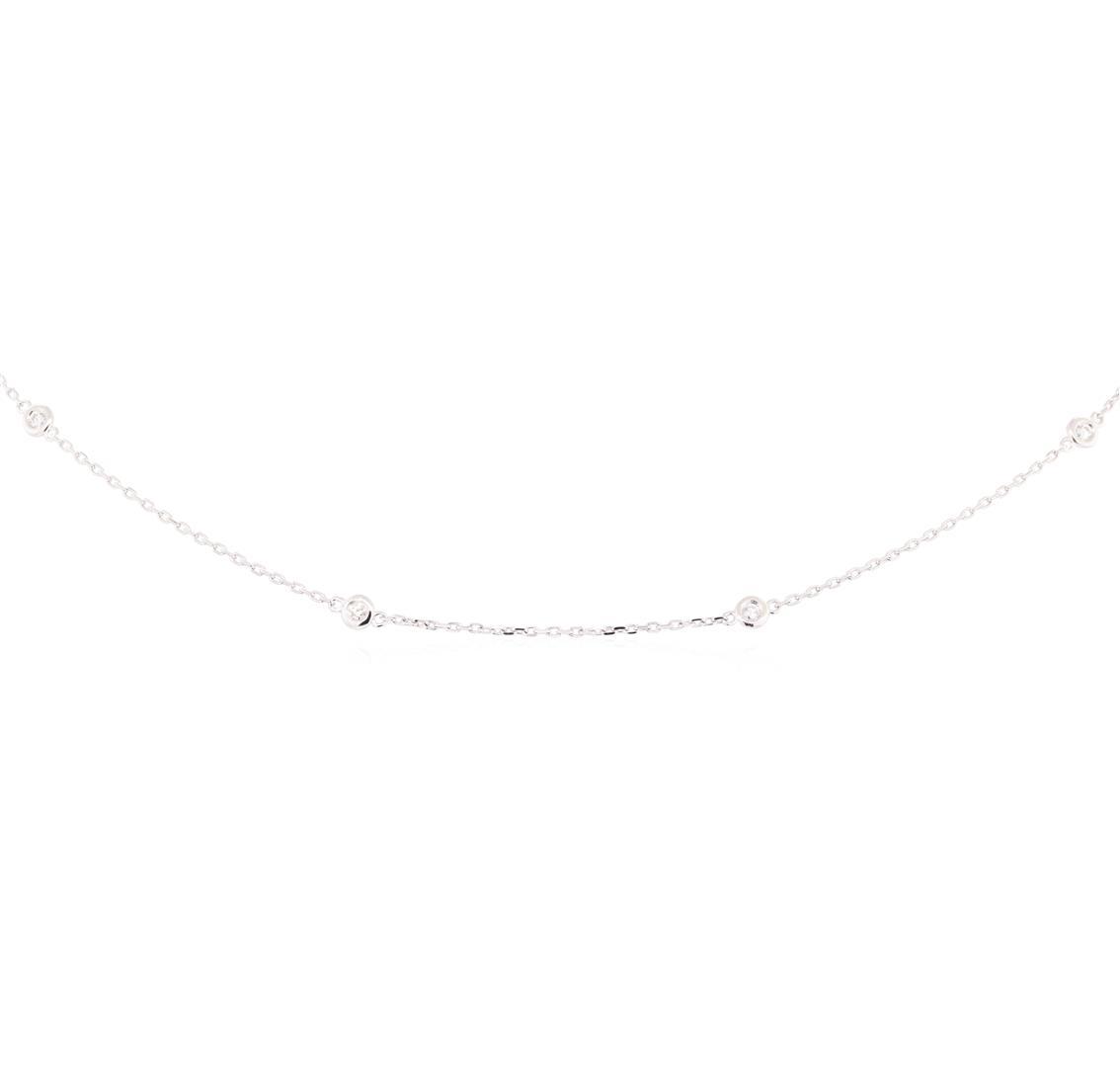 0.40 ctw Diamond Necklace - 18KT White Gold