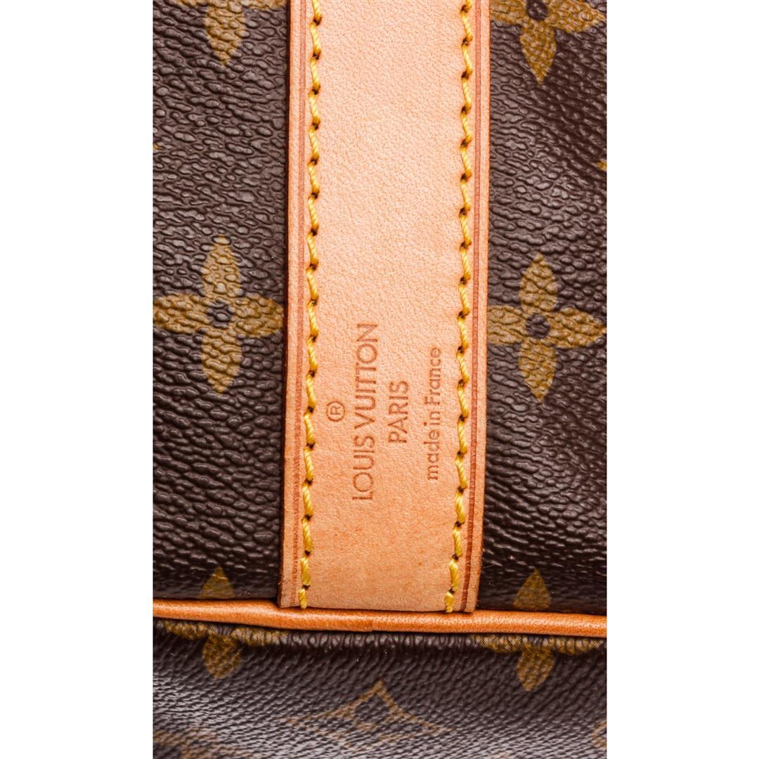 Louis Vuitton Monogram Canvas Leather Keepall 50 cm Bandouliere Duffle Bag