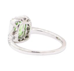 1.46 ctw Tsavorite and Diamond Ring - Platinum