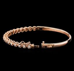 0.75 ctw Diamond Bracelet - 14KT Rose Gold