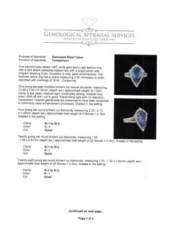 2.95 ctw Tanzanite and Diamond Ring - 14KT White Gold