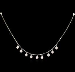 0.52 ctw Diamond Necklace - 14KT White Gold