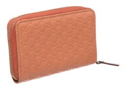 Gucci Peach MicroGuccissima Leather Card Holder Wallet