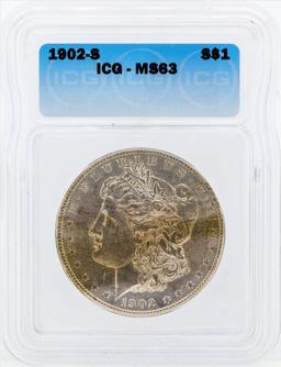 1902-S $1 Morgan Silver Dollar Coin ICG MS63