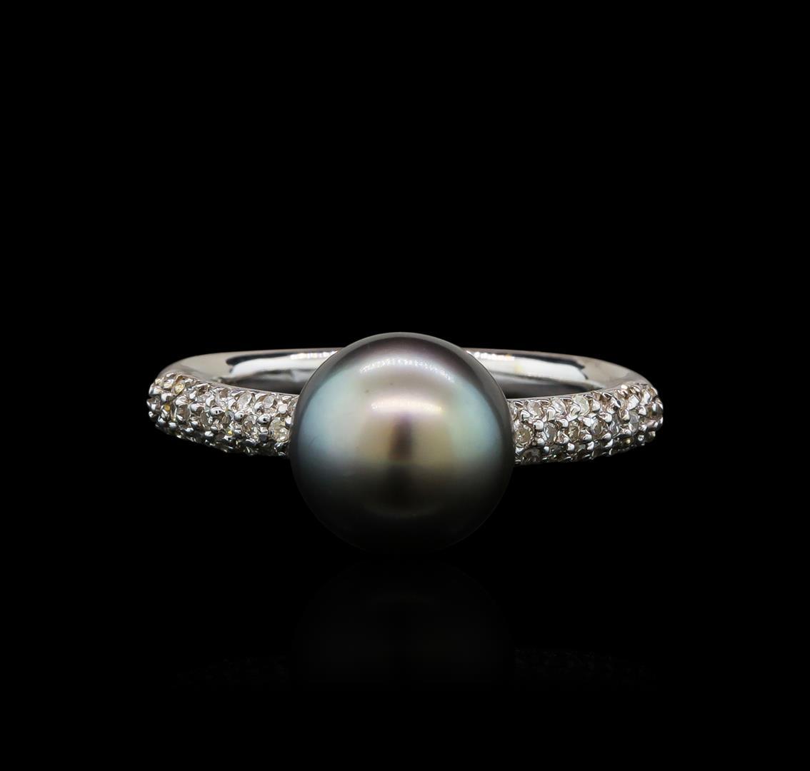 Pearl and Diamond Ring - 14KT White Gold