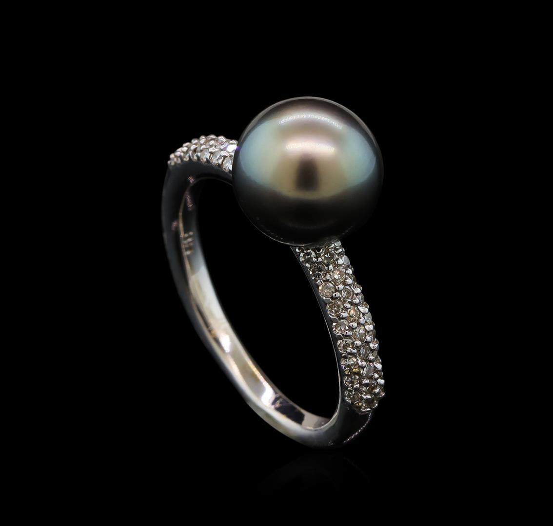 Pearl and Diamond Ring - 14KT White Gold