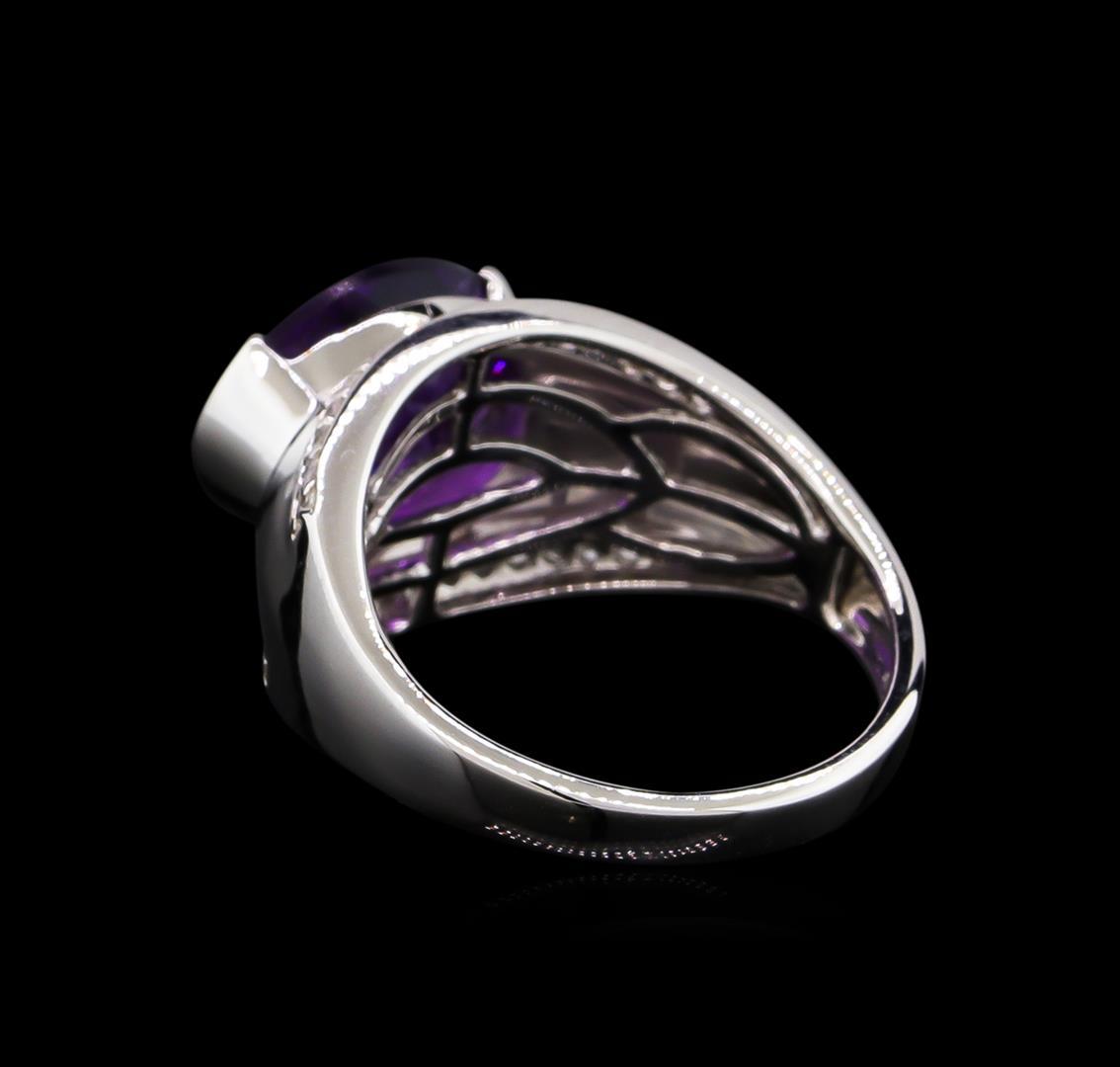 Crayola 3.95 ctw Amethyst and White Sapphire Ring - .925 Silver