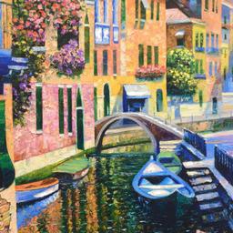 Romantic Canal by Behrens (1933-2014)