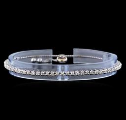 1.00 ctw Diamond Bracelet - 14KT White Gold