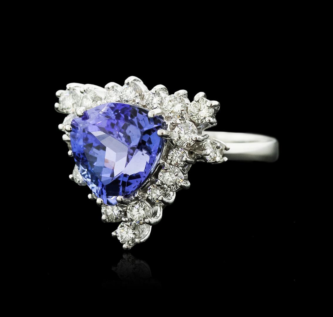 14KT White Gold 4.82 ctw Tanzanite and Diamond Ring