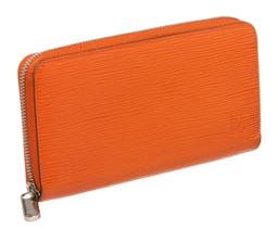 Louis Vuitton Orange Epi Leather Zippy Wallet