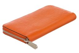 Louis Vuitton Orange Epi Leather Zippy Wallet