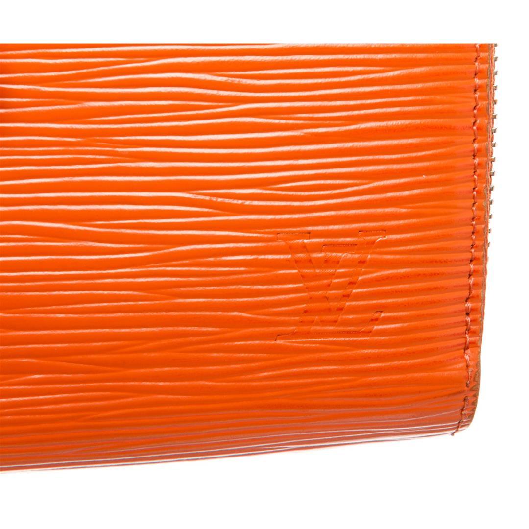 Louis Vuitton Orange Epi Leather Zippy Wallet