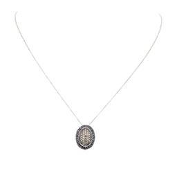 1.33 ctw Diamond Pendant & Chain - 14KT White Gold