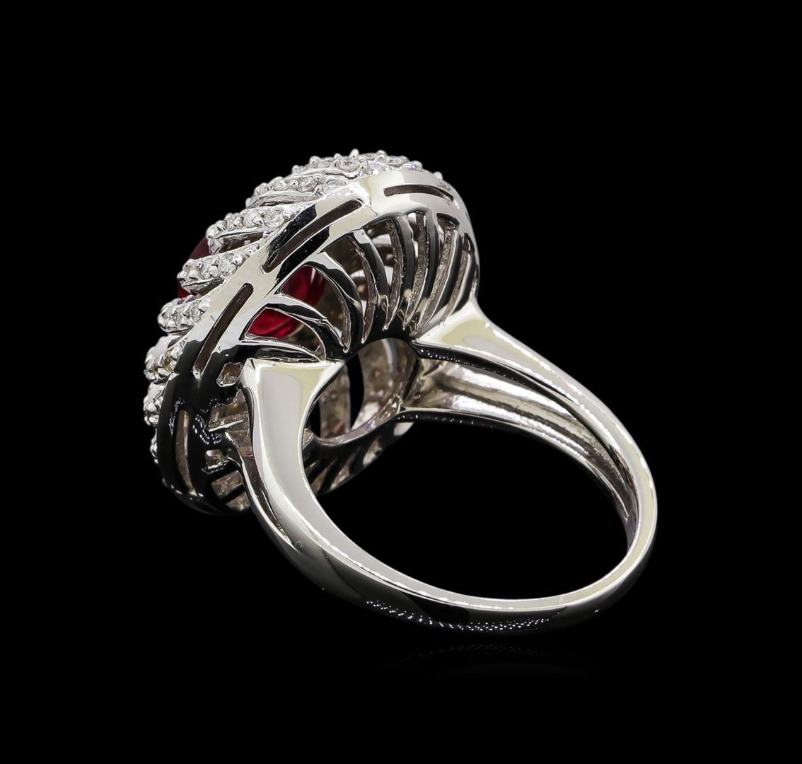 14KT White Gold 2.73 ctw Ruby and Diamond Ring