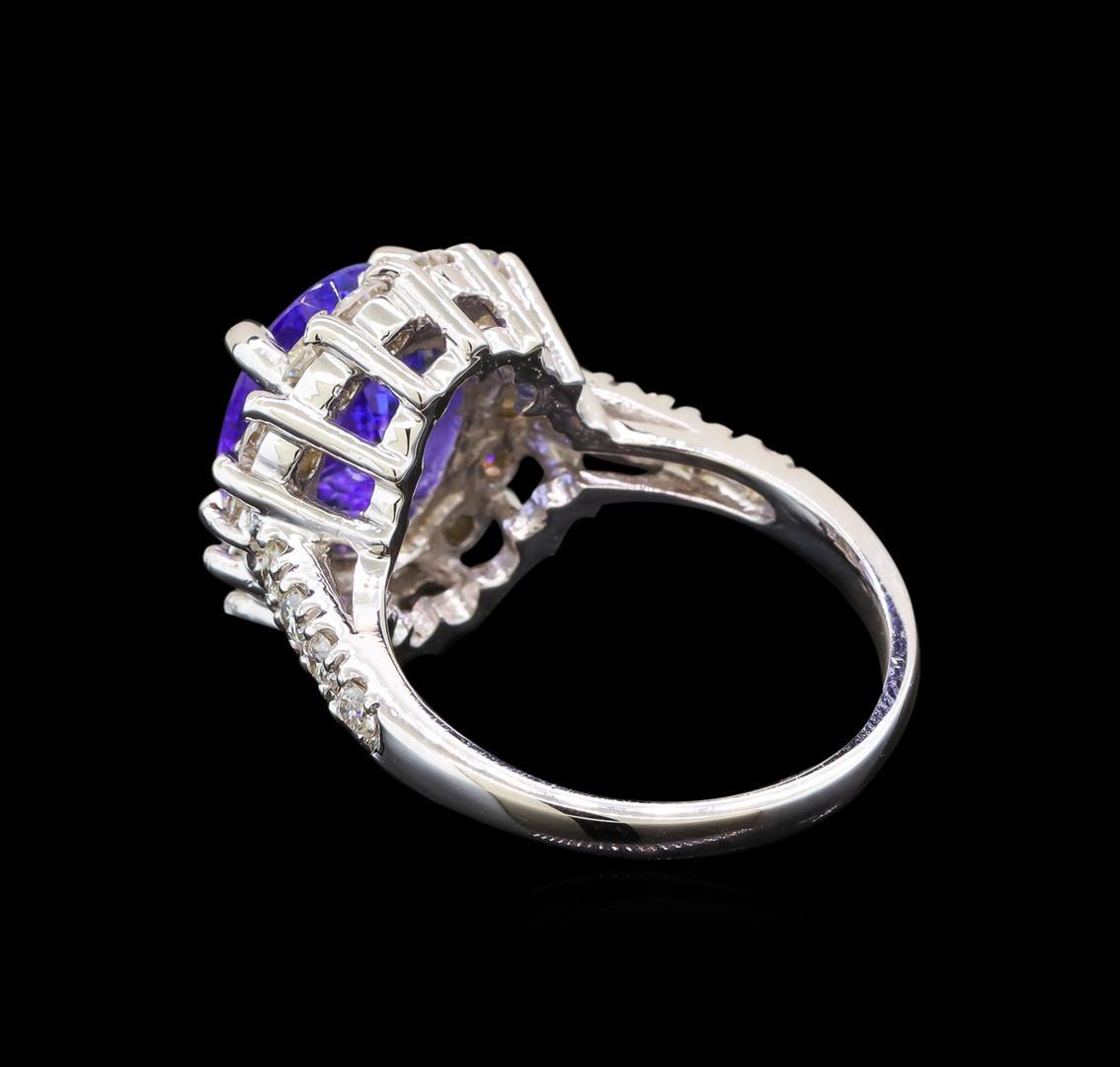 14KT White Gold 3.82 ctw Tanzanite and Diamond Ring