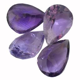 28.24 ctw Pear Mixed Amethyst Parcel