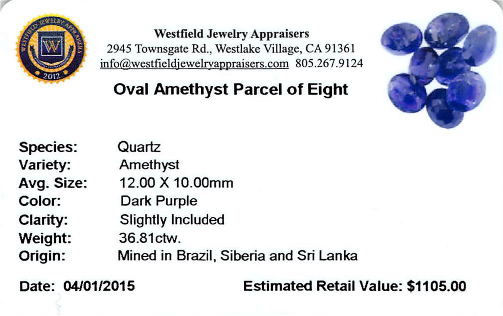 36.81 ctw Oval Mixed Amethyst Parcel