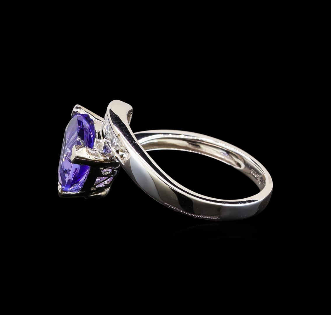 14KT White Gold 2.51 ctw Tanzanite and Diamond Ring