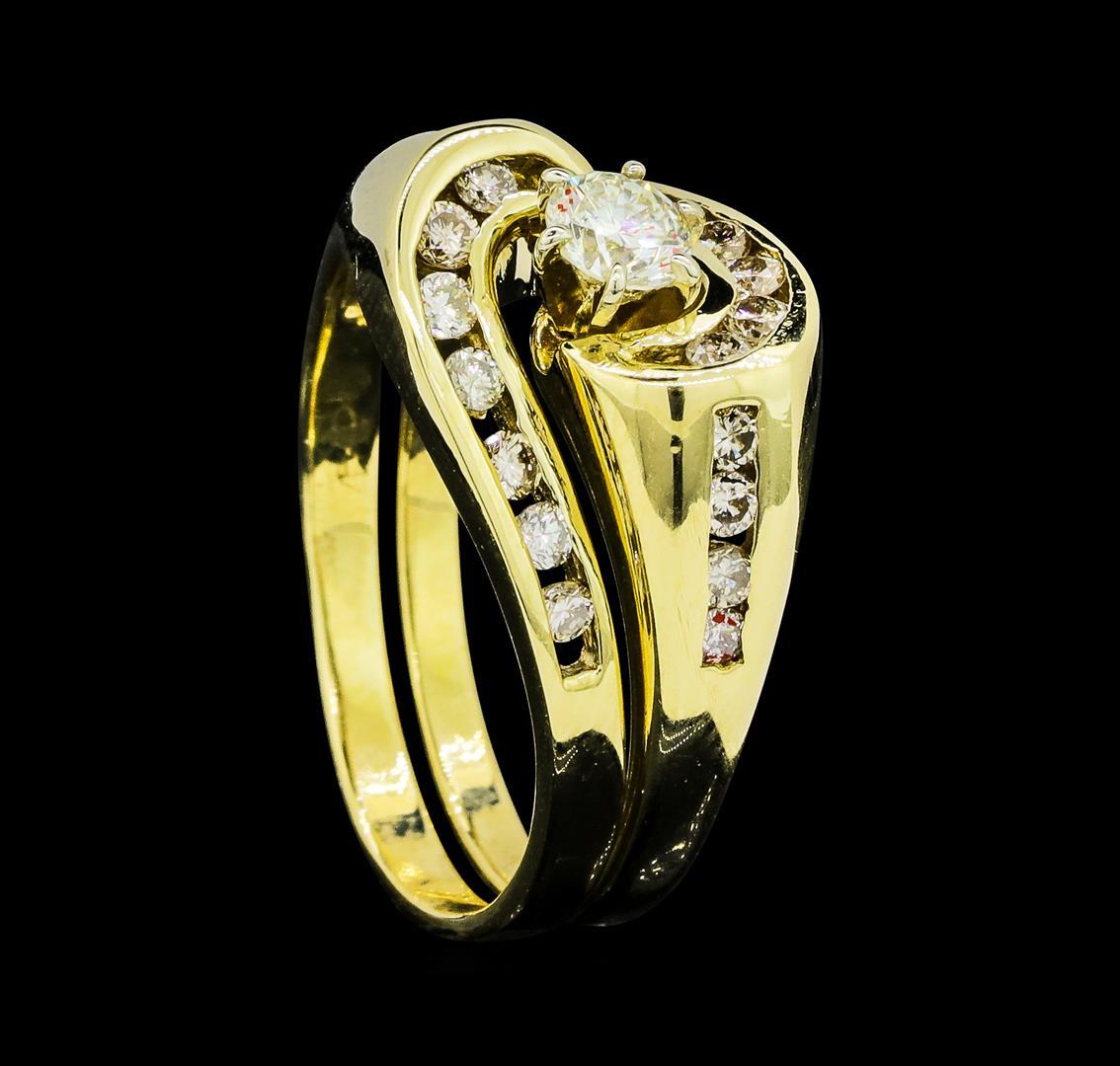 1.10 ctw Diamond Ring and Band - 14KT Yellow Gold